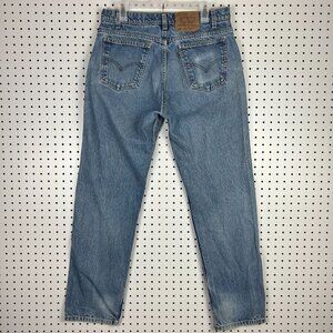 Levi's 505 Vintage Blue Jeans Size 34x32 Regular Fit Straight Leg USA Orange Tab